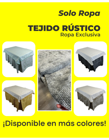 Ropa de Mesa Camilla Tejido Rústico...
