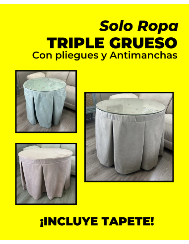 Ropa Camilla Redonda con Tapete de...