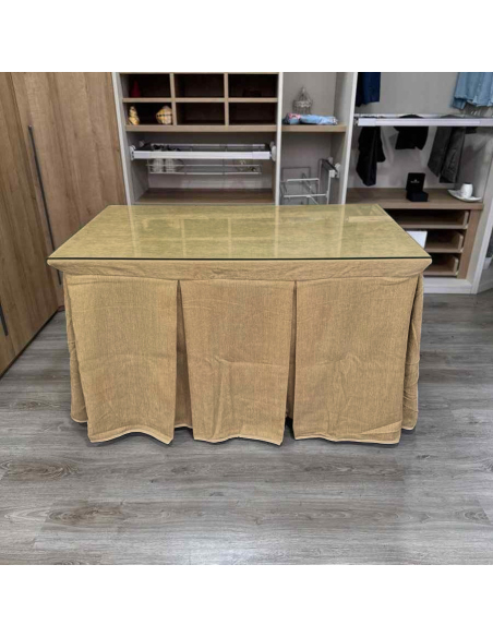 Ropa de Mesa Camilla Doble Grueso 10 Pliegues Beige