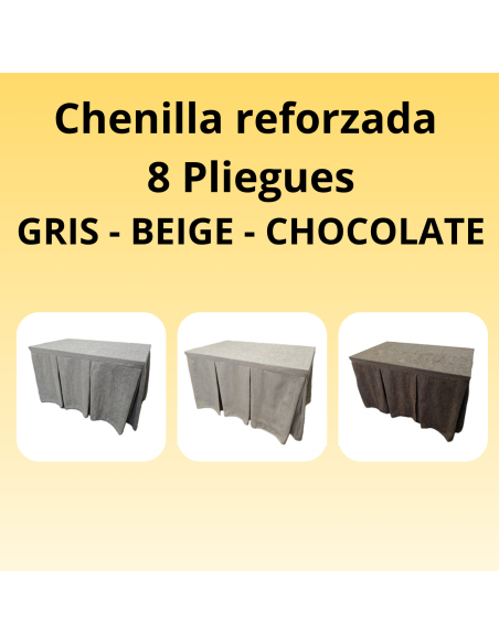 Ropa Chenilla reforzada 8 Pliegues varios colores