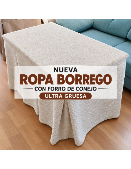 Ropa de mesa Borrego con forro de conejo ultra gruesa