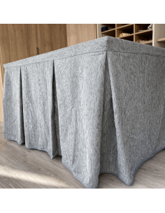 Ropa Chenilla 8 Pliegues Gris Costura Reforzada Multimedida 2