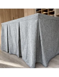 Ropa Chenilla 8 Pliegues Gris Costura Reforzada Multimedida 2