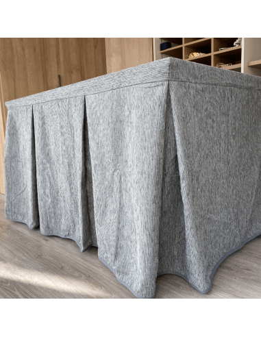 Ropa Chenilla 8 Pliegues Gris Costura Reforzada Multimedida