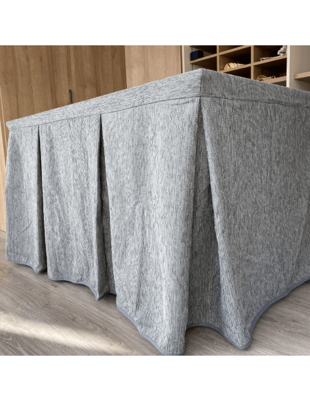 Ropa Chenilla 8 Pliegues Gris Costura Reforzada Multimedida