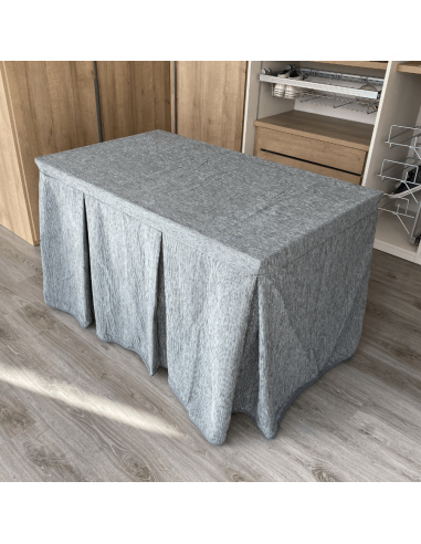 Ropa Chenilla 8 Pliegues Gris Costura Reforzada Multimedida