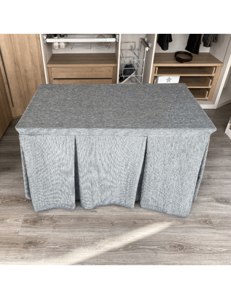 Ropa Chenilla 8 Pliegues Gris Costura Reforzada Multimedida