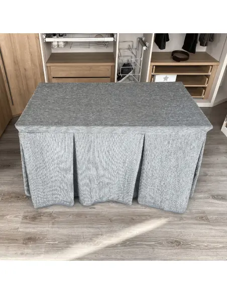 Ropa Chenilla 8 Pliegues Gris Costura Reforzada Multimedida Ropa Chenilla 8 Pliegues Gris Costura Reforzada Multimedida