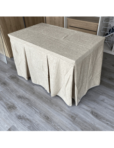 Ropa de Mesa Camilla Elegante 10 Pliegues Reforzada color Beige Multimedida