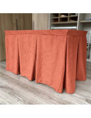 Ropa de Mesa Camilla Elegante 10 Pliegues Reforzada color Teja Multimedida Ropa de Mesa Camilla Elegante 10 Pliegues Reforzada color Teja Multimedida