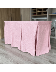 Ropa de Mesa Camilla Elegante 10 Pliegues Reforzada color Rosa Multimedida 2