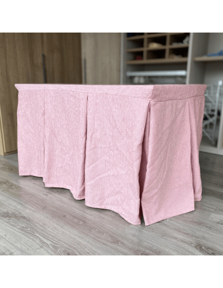 Ropa de Mesa Camilla Elegante 10 Pliegues Reforzada color Rosa Multimedida