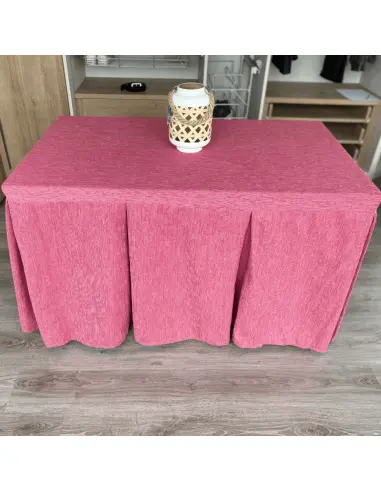 Ropa de Mesa Camilla Elegante 10 Pliegues Reforzada color Fucsia Multimedida Ropa de Mesa Camilla Elegante 10 Pliegues Reforzada color Fucsia Multimedida