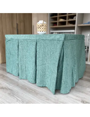 Ropa de Mesa Camilla Elegante 10 Pliegues Reforzada color Verde Multimedida Ropa de Mesa Camilla Elegante 10 Pliegues Reforzada color Verde Multimedida