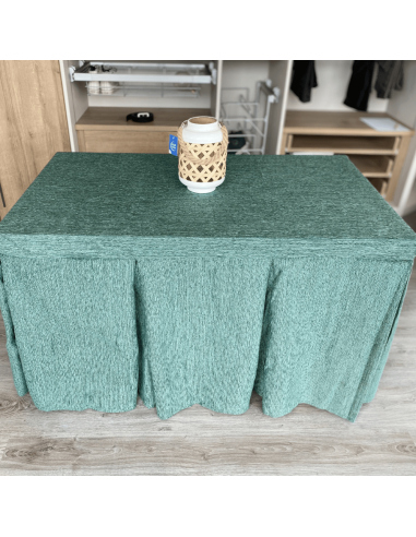 Ropa de Mesa Camilla Elegante 10 Pliegues Reforzada color Verde Multimedida