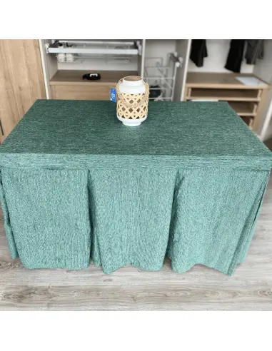 Ropa de Mesa Camilla Elegante 10 Pliegues Reforzada color Verde Multimedida Ropa de Mesa Camilla Elegante 10 Pliegues Reforzada color Verde Multimedida