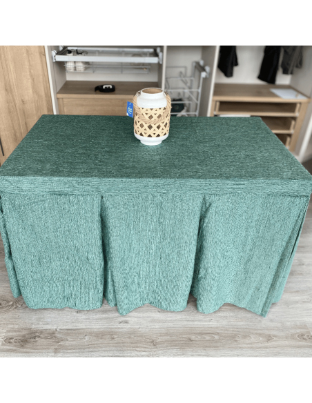 Ropa de Mesa Camilla Elegante 10 Pliegues Reforzada color Verde Multimedida