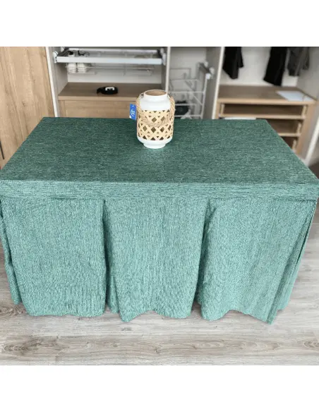 Ropa de Mesa Camilla Elegante 10 Pliegues Reforzada color Verde Multimedida Ropa de Mesa Camilla Elegante 10 Pliegues Reforzada color Verde Multimedida