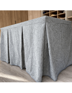 Ropa de Mesa Elegante 10 Pliegues Reforzada color Gris Multimedida 2