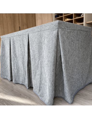Ropa de Mesa Elegante 10 Pliegues Reforzada color Gris Multimedida