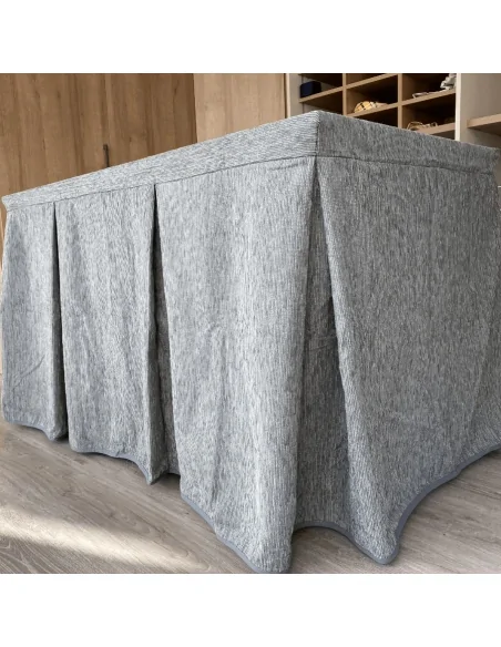 Ropa de Mesa Elegante 10 Pliegues Reforzada color Gris Multimedida