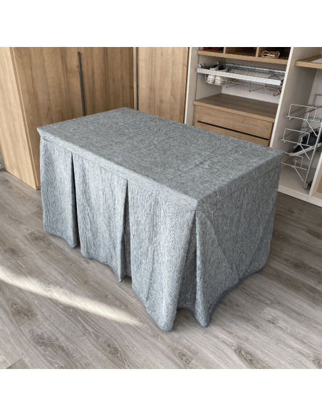 Ropa de Mesa Elegante 10 Pliegues Reforzada color Gris Multimedida