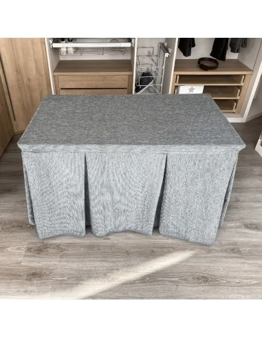 Ropa de Mesa Elegante 10 Pliegues Reforzada color Gris Multimedida