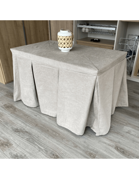 Ropa de Mesa Camilla Antimanchas Aterciopelada Triple Grueso 2 Multimedida