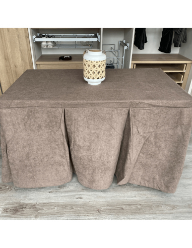 Ropa de Mesa Antimanchas Aterciopelada Triple Grueso Choco Multimedida