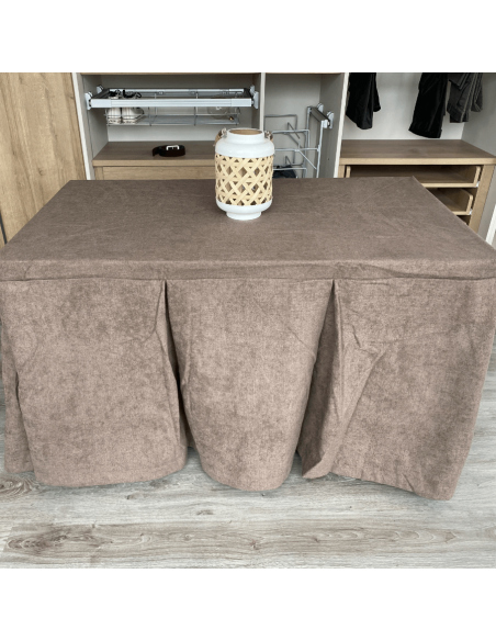Ropa de Mesa Antimanchas Aterciopelada Triple Grueso Choco Multimedida