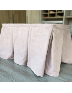 Ropa de Mesa de Camilla Antimanchas Aterciopelada Triple Grueso Rosa Multimedida 2