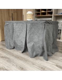 Ropa Camilla Antimanchas Aterciopelada Triple Grueso Gris Multimedida 2