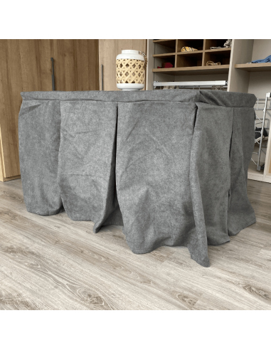 Ropa Camilla Antimanchas Aterciopelada Triple Grueso Gris Multimedida