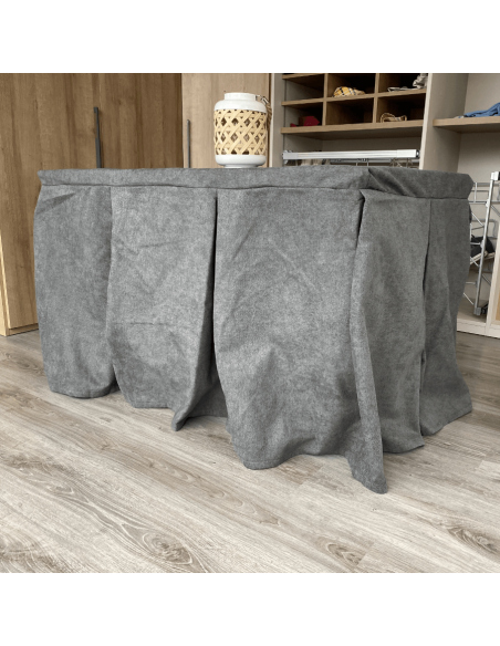 Ropa Camilla Antimanchas Aterciopelada Triple Grueso Gris Multimedida