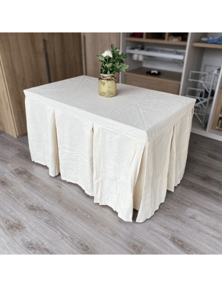 Ropa Elegante 10 Pliegues Reforzada color Marfil