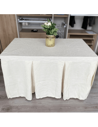 Ropa Elegante 10 Pliegues Reforzada color Marfil