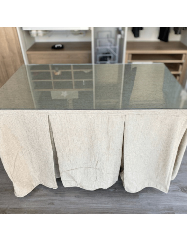 Conjunto Chenilla 8 Pliegues Beige...