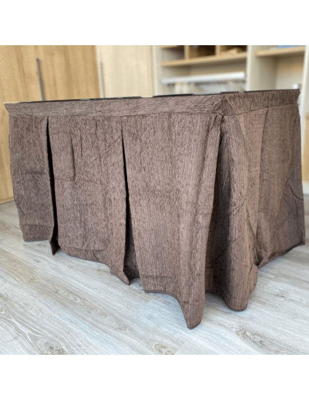 Conjunto Chenilla 8 Pliegues Chocolate Costura Reforzada