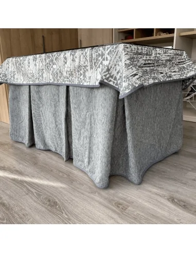 Conjunto Chenilla 8 Pliegues Gris...