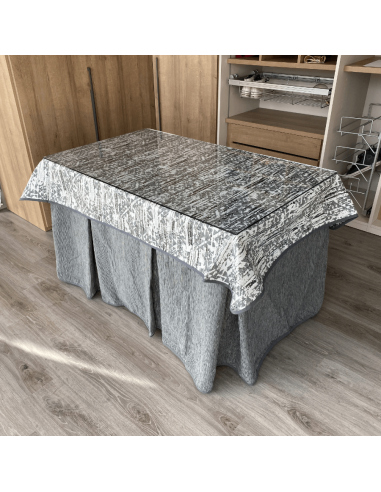 Conjunto Chenilla 8 Pliegues Gris...