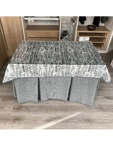 Conjunto Chenilla 8 Pliegues Gris...