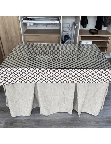 Conjunto Chenilla 8 Pliegues Beige...