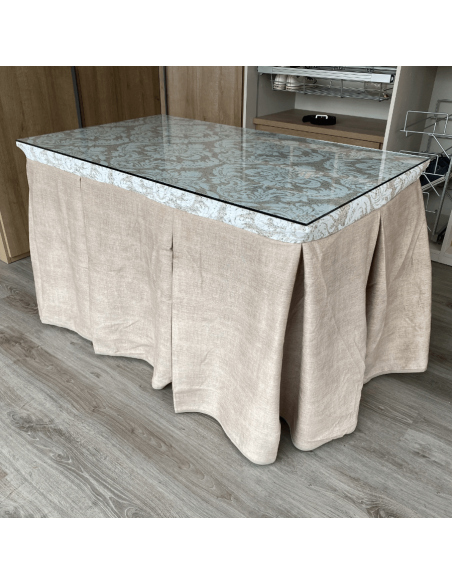 Conjunto Completo Antimanchas Aterciopelado con Tapete Cosido Beige