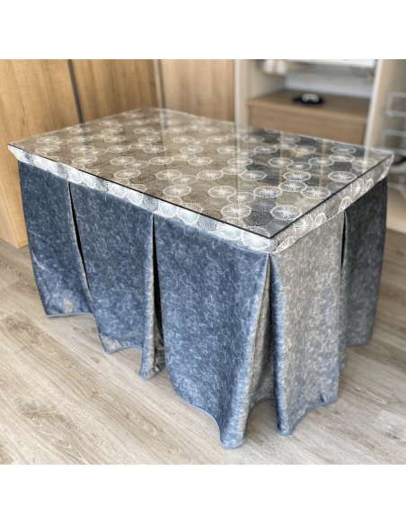 Conjunto Completo Antimanchas Aterciopelado con Tapete Cosido Gris