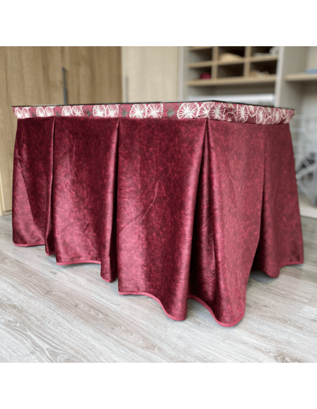 Conjunto Completo Antimanchas Aterciopelado con Tapete Cosido Granate