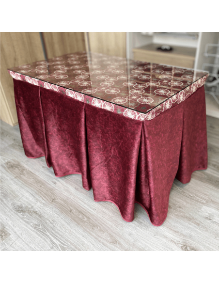 Conjunto Completo Antimanchas Aterciopelado con Tapete Cosido Granate