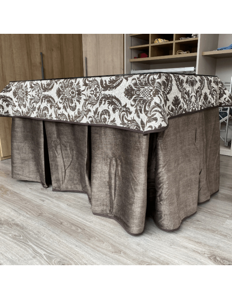 Conjunto Completo Antimanchas Aterciopelada Tapete Cosido Chocolate con Tapete Chocolate