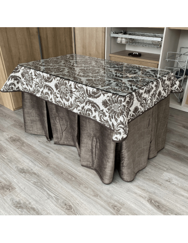 Conjunto Completo Antimanchas Aterciopelada Tapete Cosido Chocolate con Tapete Chocolate