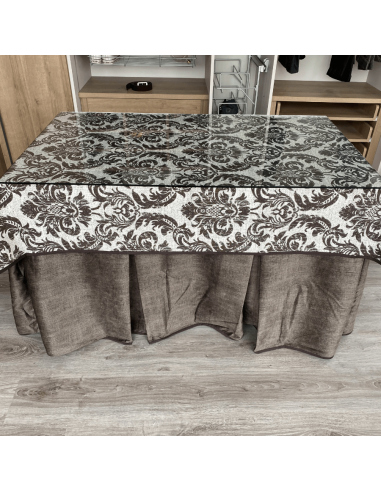 Conjunto Completo Antimanchas Aterciopelada Tapete Cosido Chocolate con Tapete Chocolate