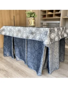 Conjunto Completo Antimanchas Aterciopelada Tapete Cosido Gris con Tapete Gris 2